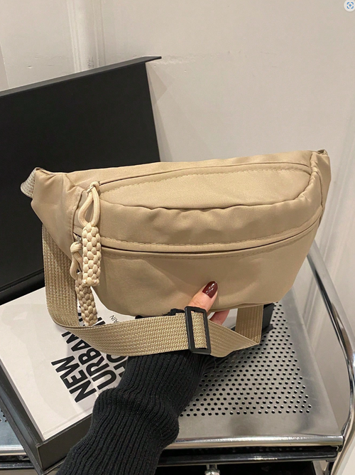 Nylon High Capacity Chest Bag/Waist Bag, Unisex Suitable For Daily, Sports, Running, Travel, Casual Use, Minimalist & Fashionable Women Waist Bag